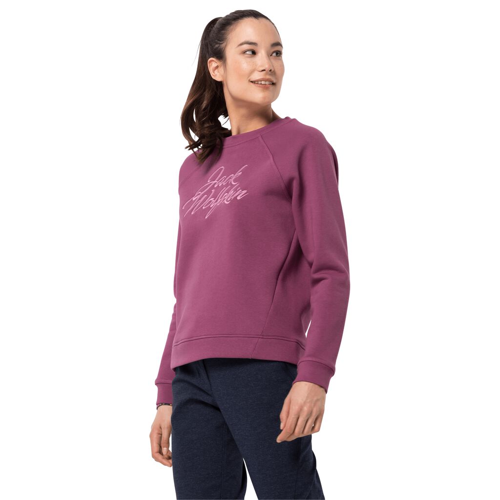 Jack Wolfskin Hiver LOGO Haut Femme Violette - TWECZVG-98